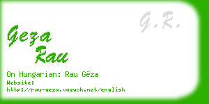 geza rau business card